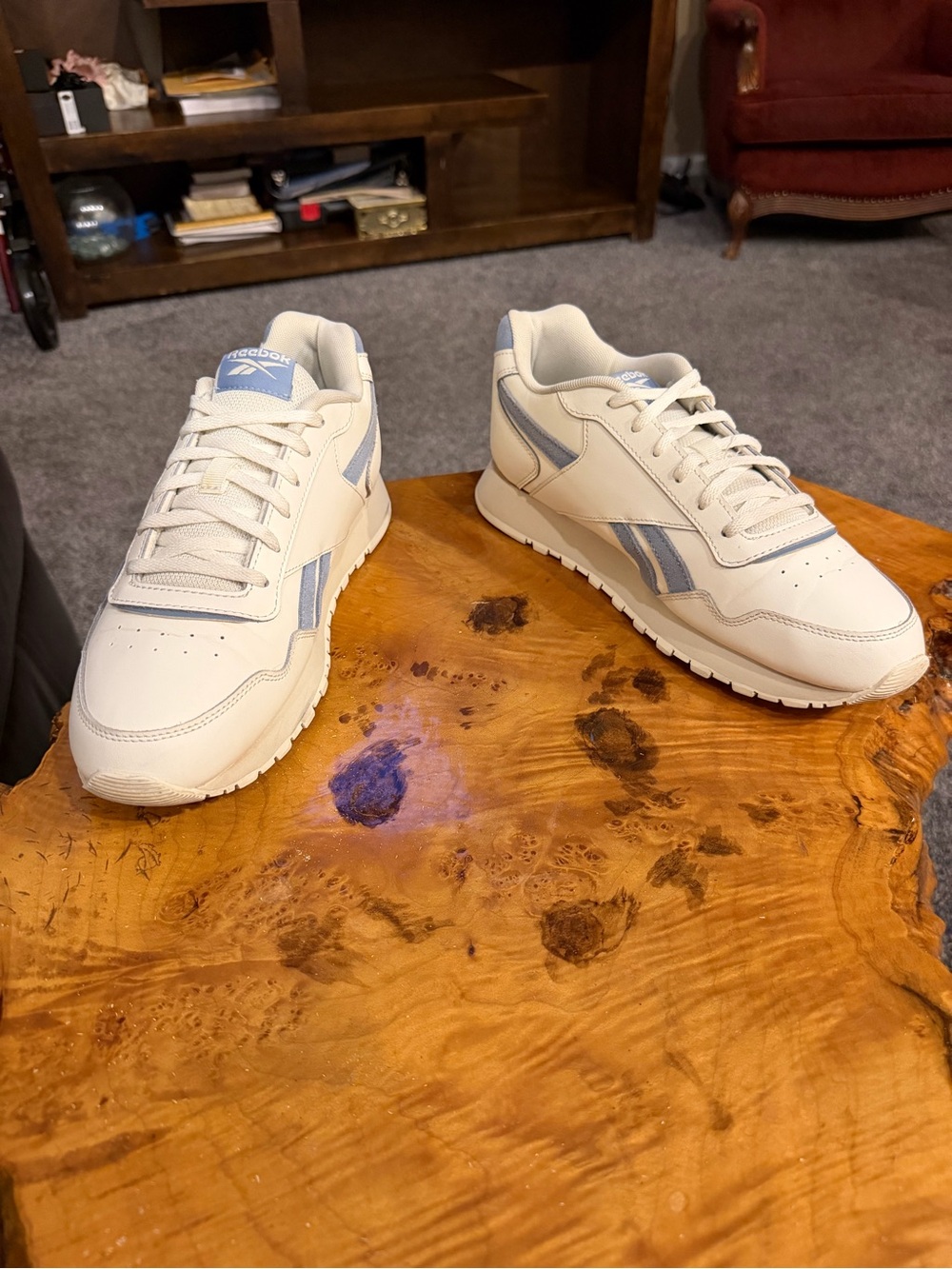 Reebok Glide Sneakers Women's Size 10 / Men's Size 8.5 - Chalk Vintage Blue Bone - Picture 7 of 8
